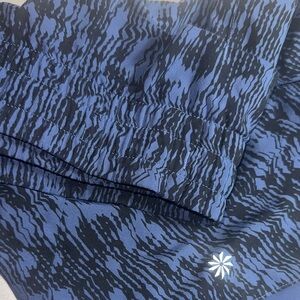Athleta Blue and Black Mesh Racer Shorts, Large
Mesh Racer 4” Shorts, Like New,